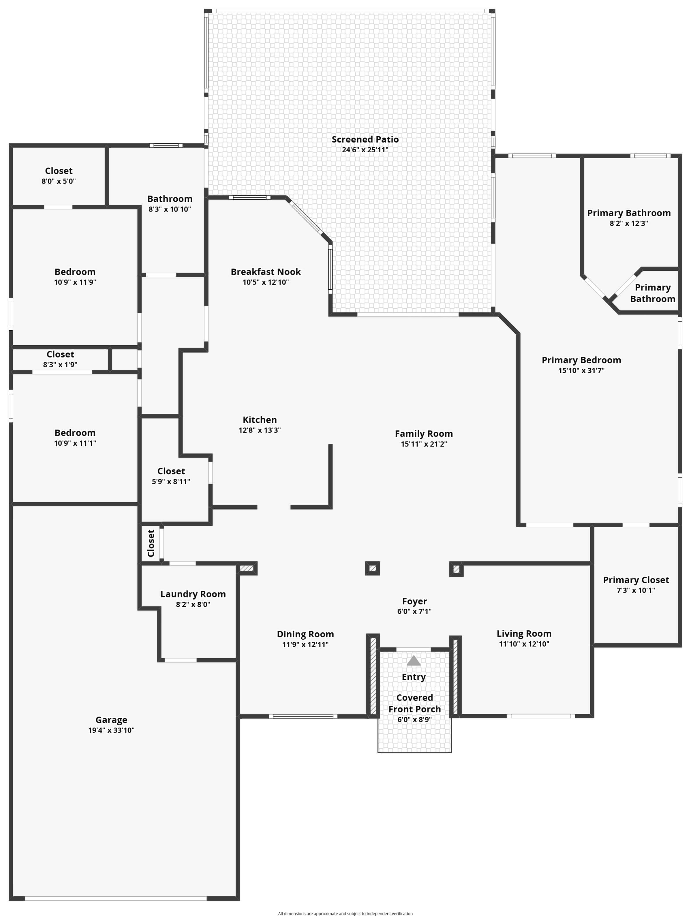 Floor plan for 14 Egret Drive — 3 bedrooms, 2 baths, 2,456 sq ft