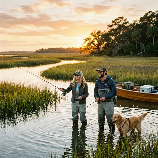 Luxurious fly fishing lifestyle in Northeast Florida