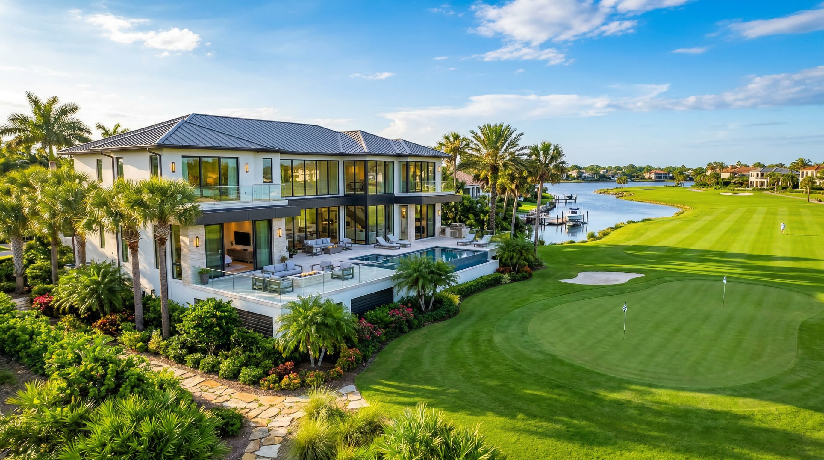 Luxury home on a golf course