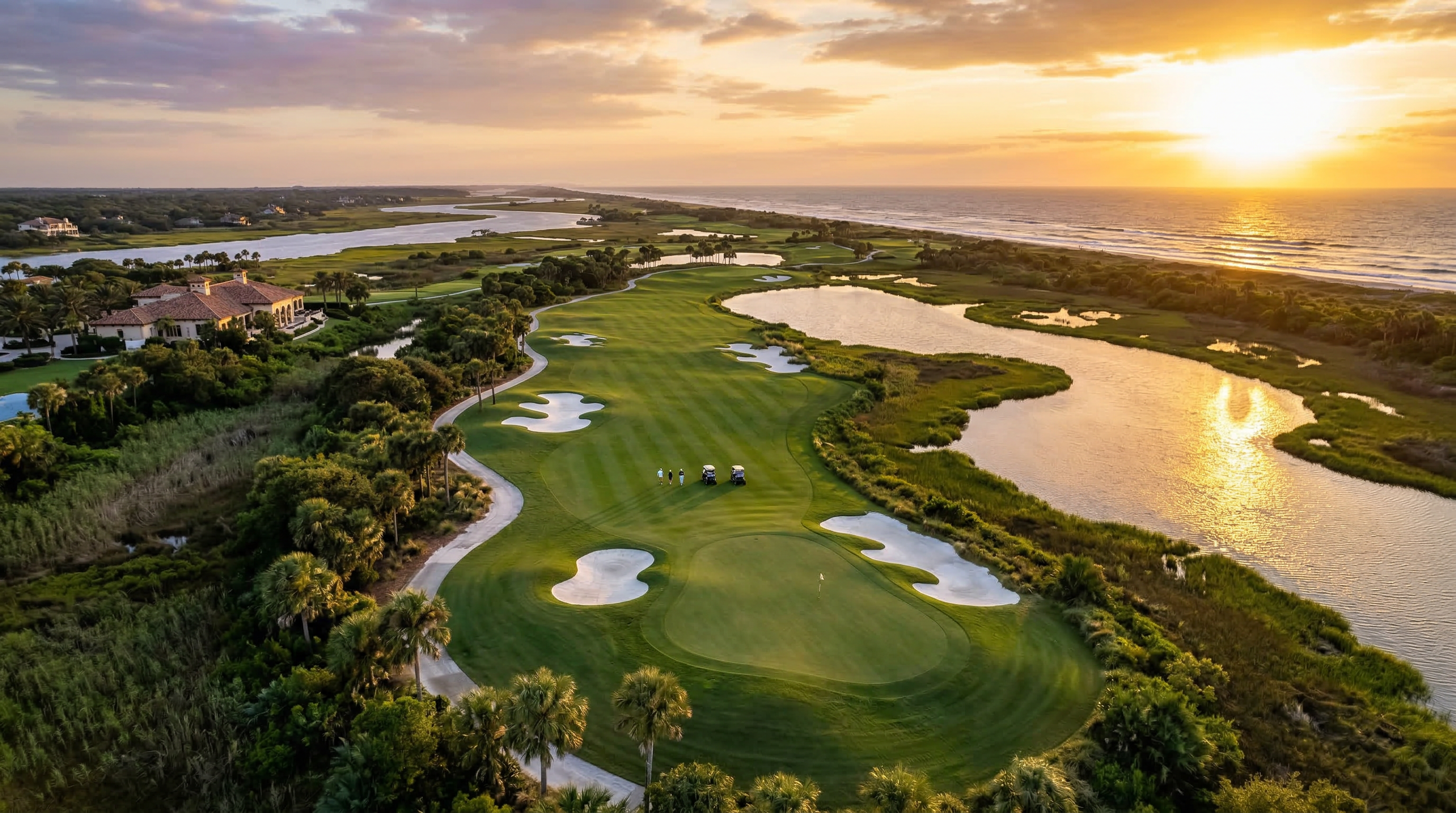 Golf course aerial view